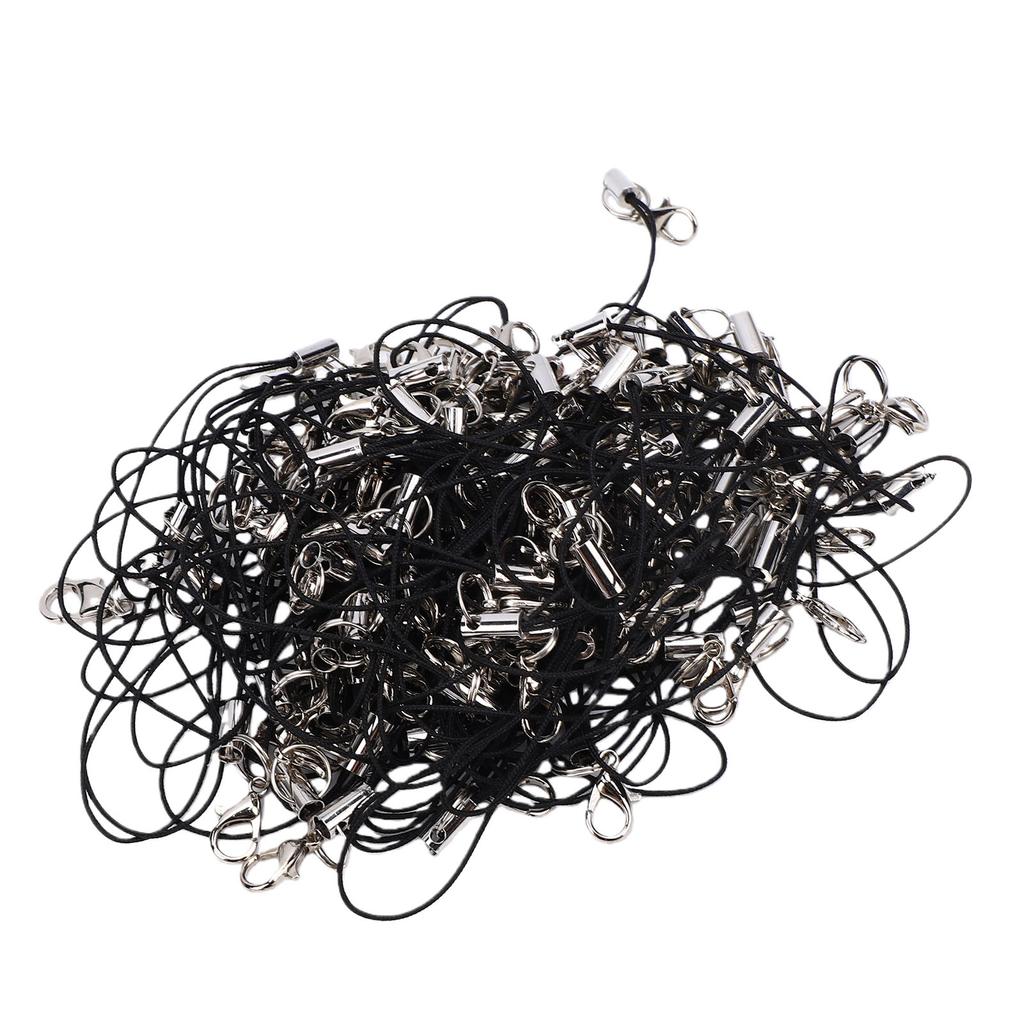 100pcs Phone Lanyard Split Ring Strap with Lobster Clasp Lanyard Straps Pendant Clasp for Cell Phone USB Drive