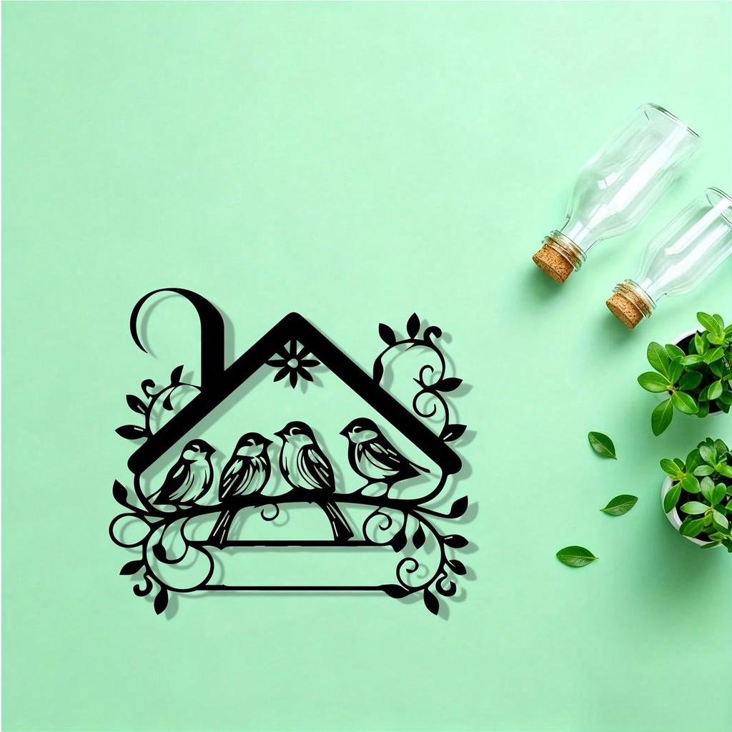 Iron Wall Sculpture Birds On Branch Flight Home Decor Gift Housewarming