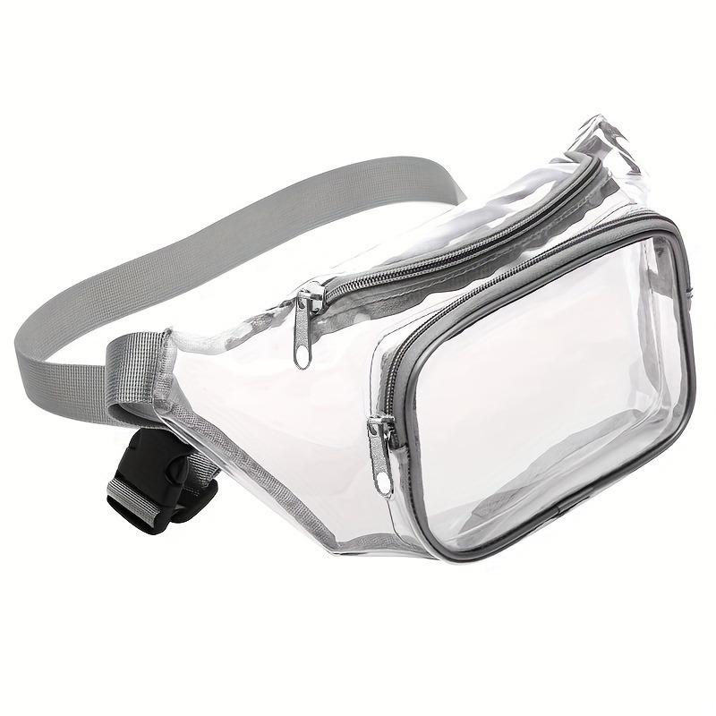 1 Piece PVC Women Waist Fanny Pack Belt Bag Hip Bum Bag Clear Transparent Chest Pouch Drifting Mobile Phone Storage Bags