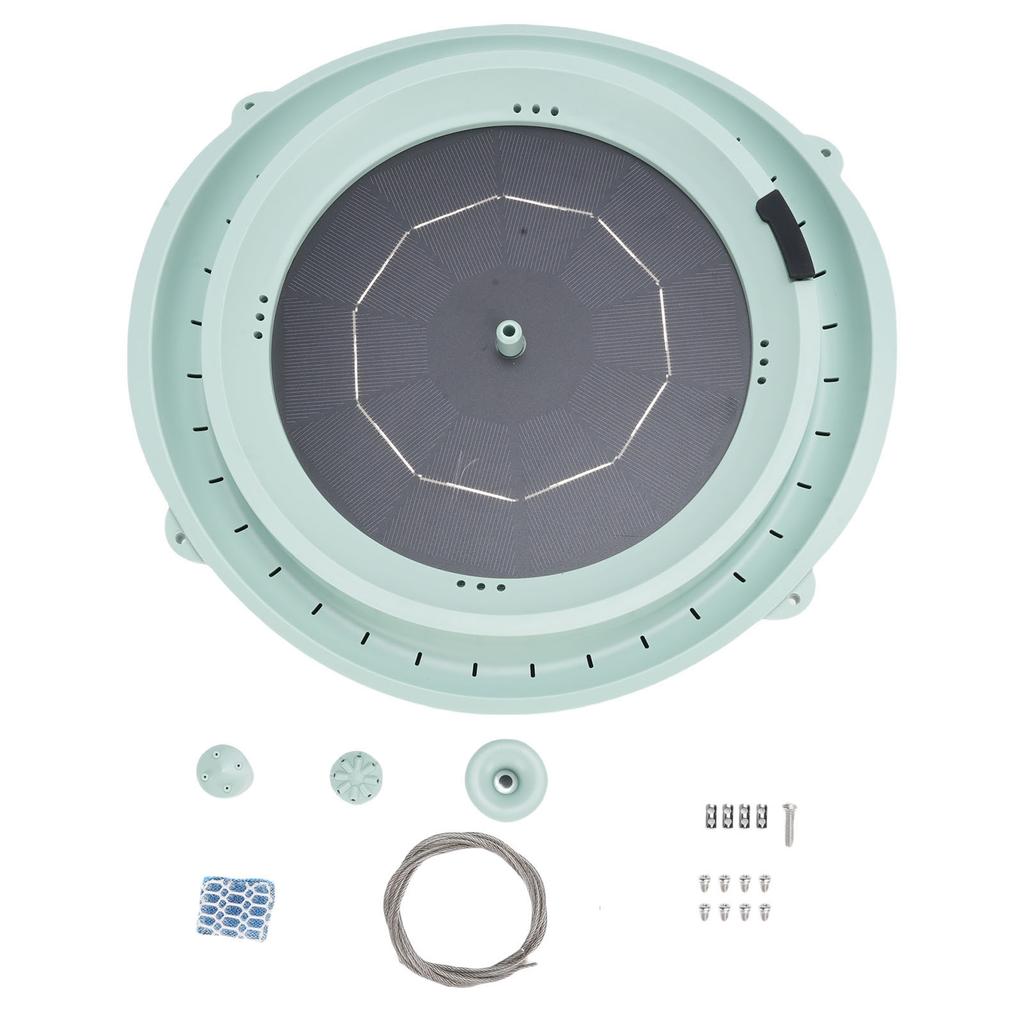 Solar Bird Bath 2L Capacity Live Water Circulation Solar Fountain Bird Bath Feeder Bowl with Hanging Rope