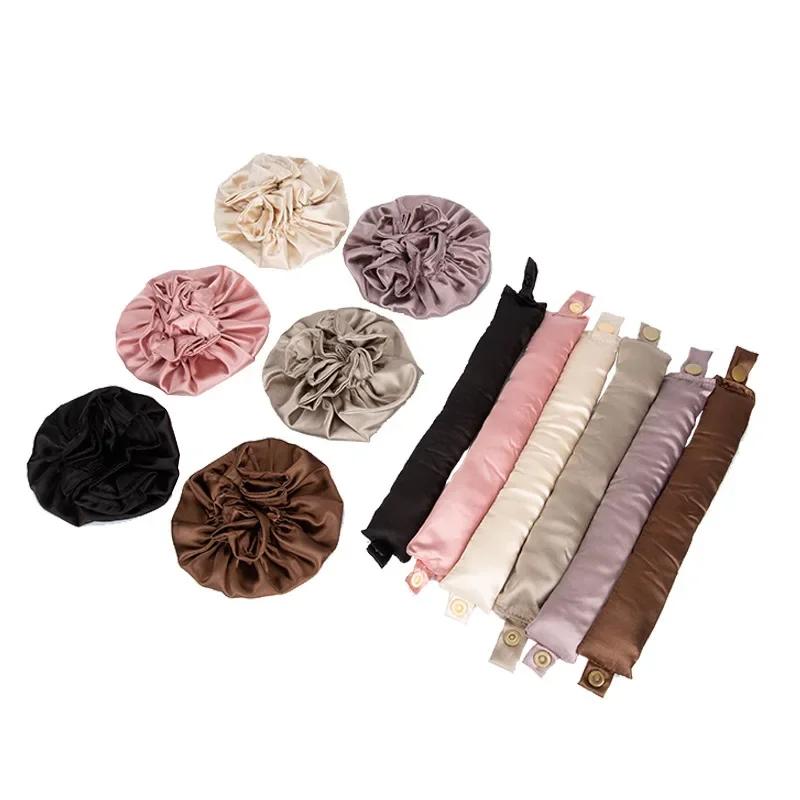 Heatless Hair Curler Hair Rollers Silk Satin Rod Wave No Heat Hair Curls Soft Sleeping Headband Ribbons Overnight Curls Curling