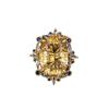 Topaz Women's Ring Creative Color Treasure Vintage Ice Flower Jewelry Large Carat Zircon Women's Ring