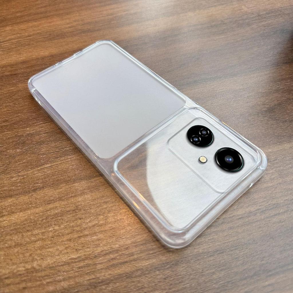 Split Dual Panel Matte Clear Case for TECNO CAMON 19 4G Pro 5G Large Independent Camera Window Anti-Yellow Shockproof Protective Cover