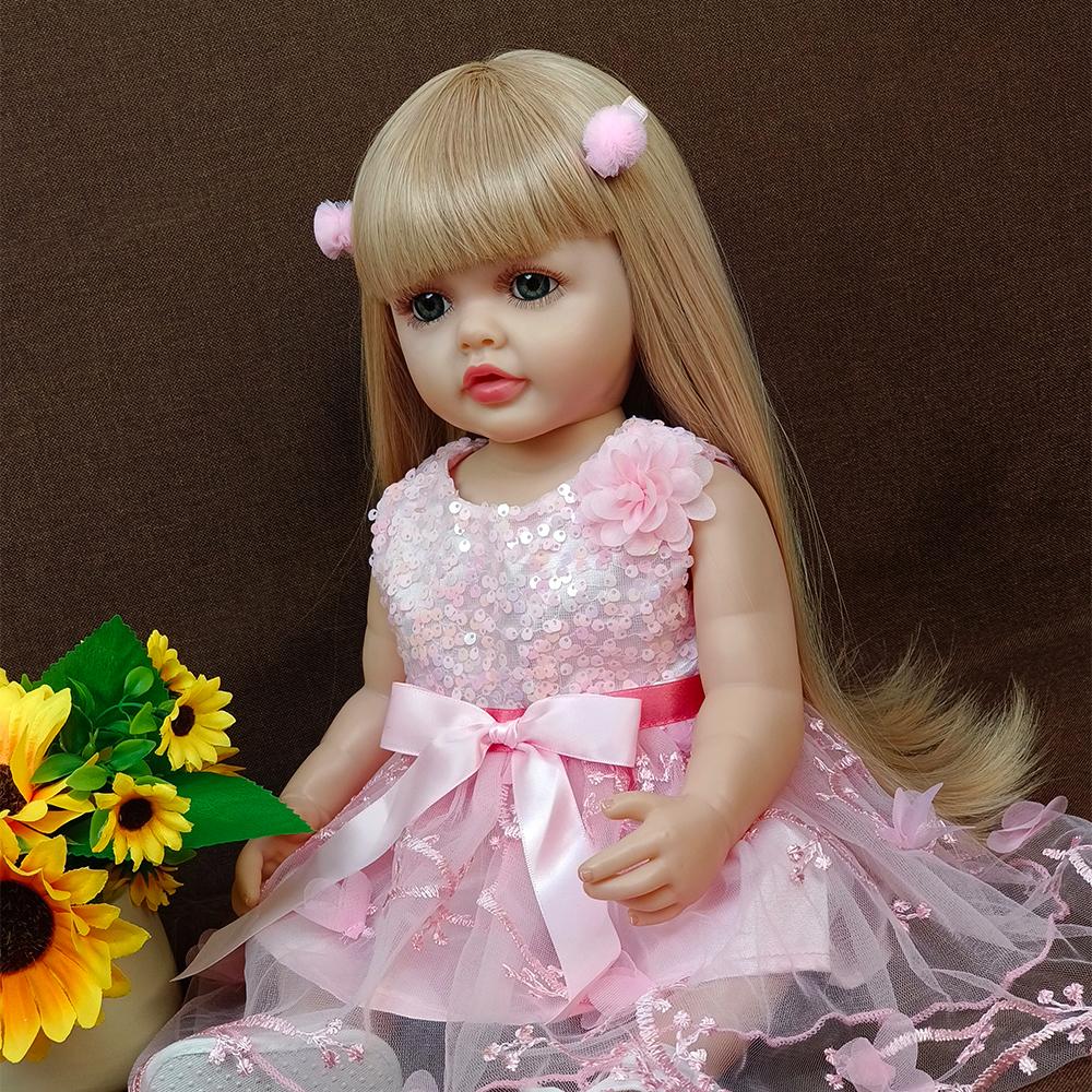 55cm Noworodek Lalka Dzieci Dziewczyna Playmate Prezent Urodzinowy Realistyczna Odrodzona Lalka Prezenty Świąteczne dla Dzieci Zabawka