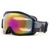 VAXPOT Snowboard/Ski Goggles for Men [Double Lens, UV Protection, Anti-Fog, Spherical Lens, All-Weather] VA-3615 BLK