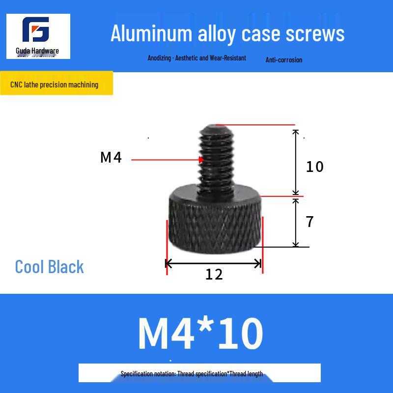 Knurled Aluminum Alloy Hand-Tightening Knob - M3M4M5M6M8 Sizes.
