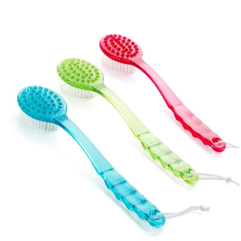 Bath Brush Back Body Bath Shower Sponge Scrubber Brushes with Handle Exfoliating Scrub Skin Massager Exfoliation Bathroom Brush