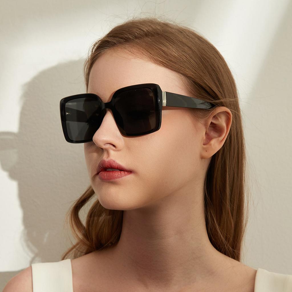 Glasses 1124 Square Large Frame Color Personality Trend Hip Hop Sunglasses Women, Sunglasses Men