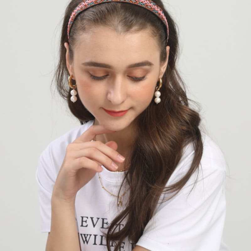 LALA Afrikanisches Muster Haarband P-ORANGE