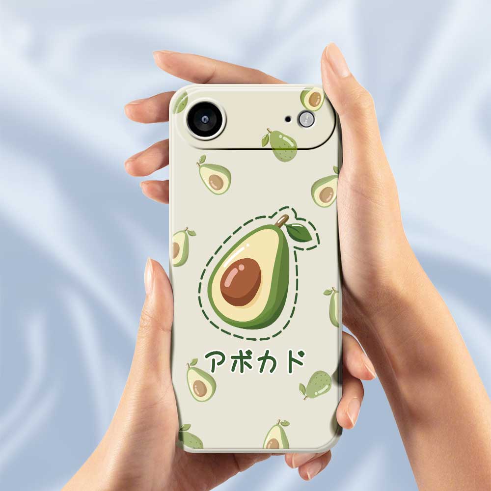 For iPhone 17 Air Case Avocados Pattern Printing Straight Edge TPU Phone Back Cover