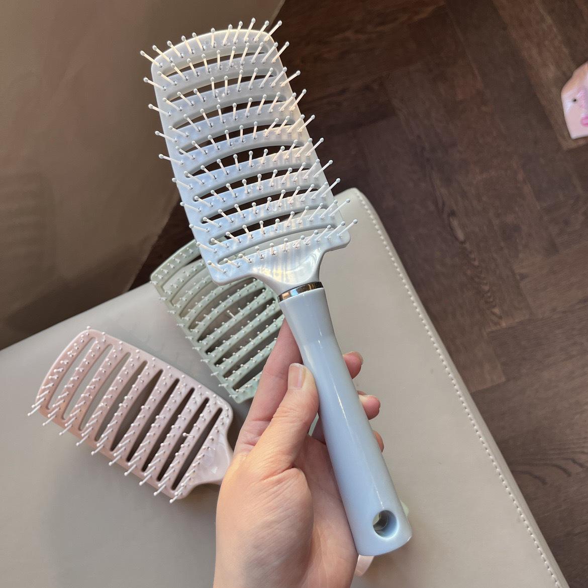 

High Crown Artifact: Fluffy Hair Styling Comb, Anti-Static for Long Hair Curls синій
