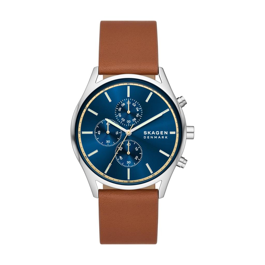 Hodinky HOLST CHRONOGRAPH SKW6916 Hnědé [Skagen] Pánské