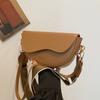 Women's Fashion Saddle Bag Crossbody Bag with Wide Shoulder Strap Casual Versatile Commuter Bag for Daily Fall Winter Christmas Gift