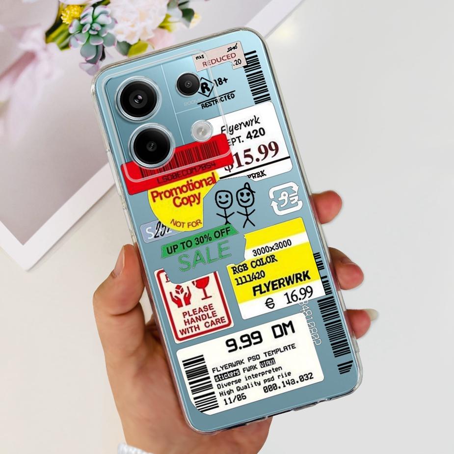 For Xiaomi Poco X6 Pro 5G Case New Fashion Painted Cover Clear Silicone Soft TPU Phone Case For Xiaomi Poco X6 Pro PocoX6 Bumper