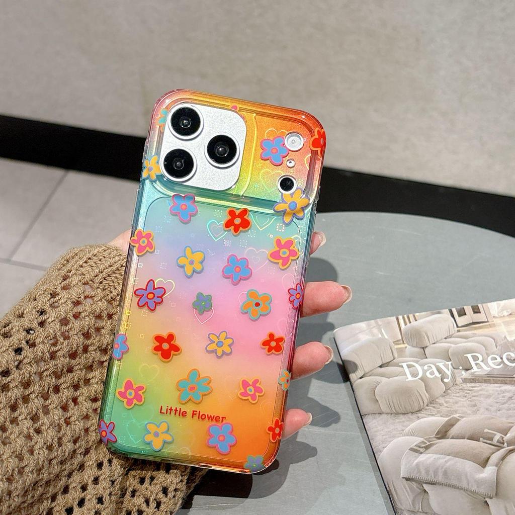 Summer Gradient Flower iPhone Case, Compatible with iPhone 16 and 17 Pro Max