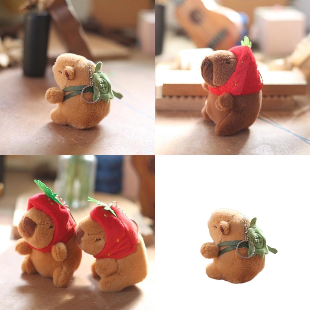 High-quality Capybara Plush Toy Keychain With Turtle Shell