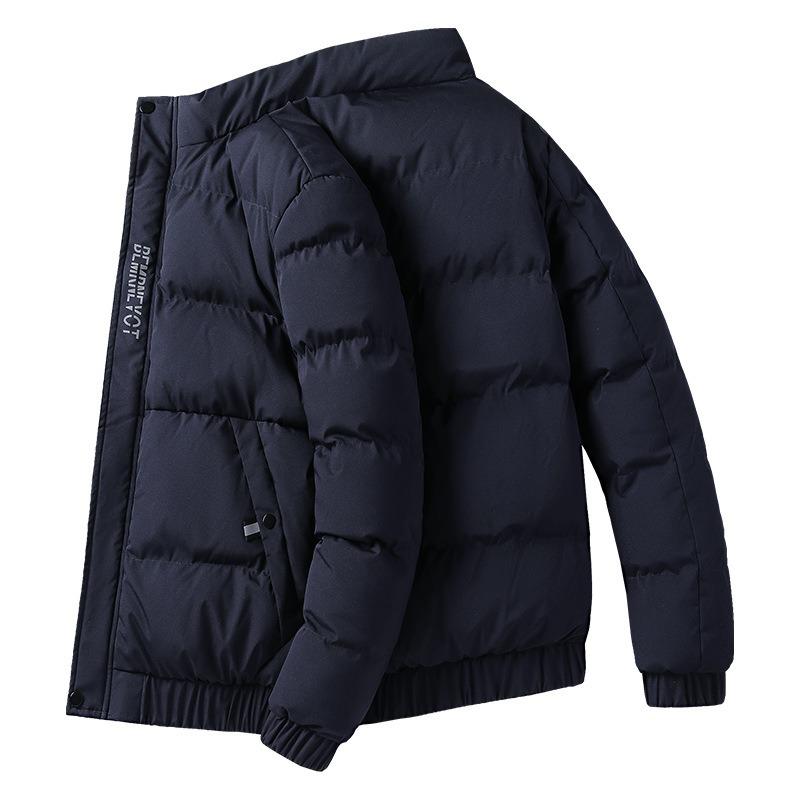 Winter New Men s Casual Cotton-padded Clothes, Cotton-padded Jackets, Versatile Trendy Men s Clothing M синий