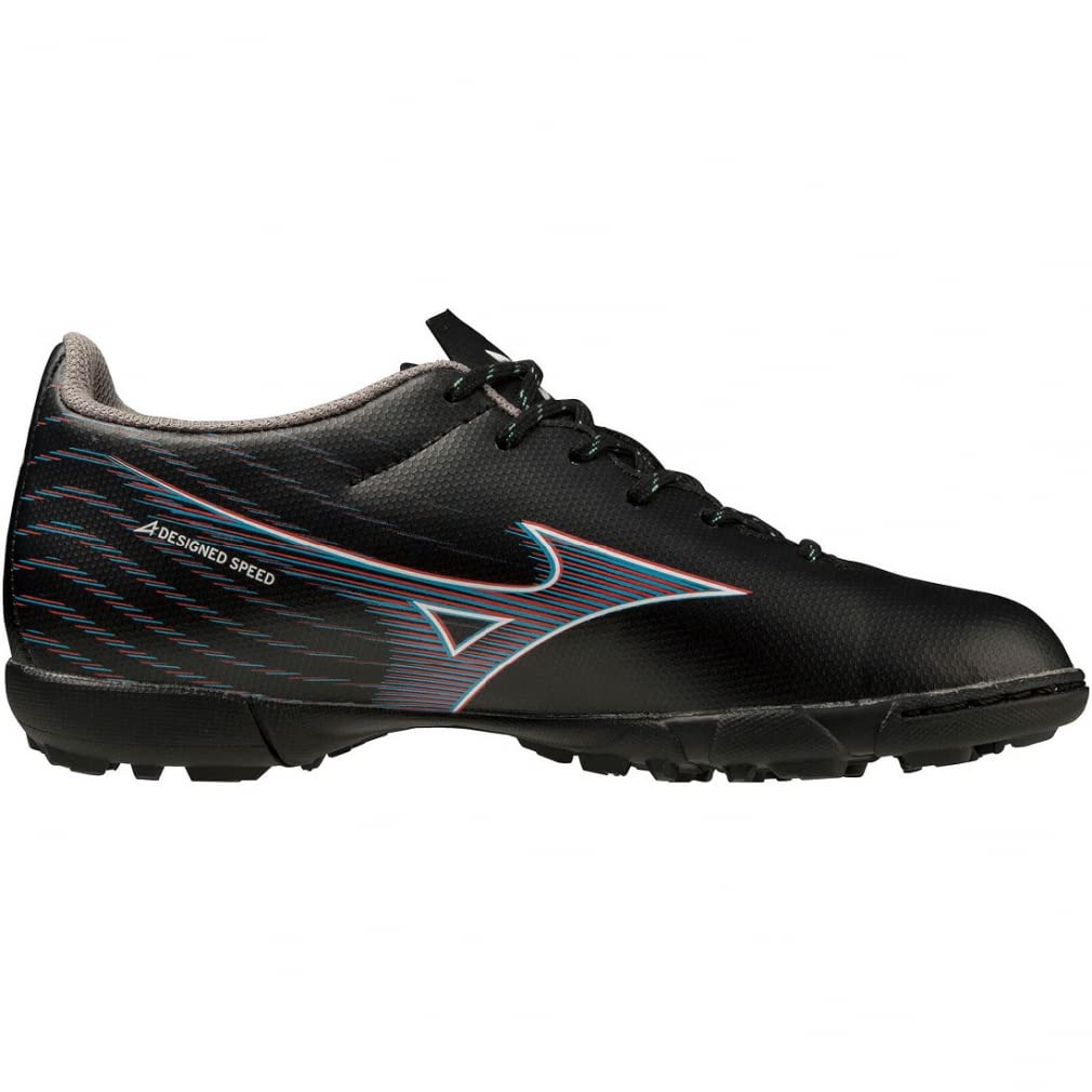 Mizuno Alpha SELECT Jr AS Fußballschuhe Junior Schwarz x Ignition Rot x Größe 3E Schuhe, Leichtgewicht, Herren, Blau, 24.0 cm,