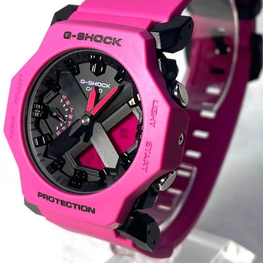Used [Extremely good condition] G-SHOCK GA-2300 Vivid Pink Ana-Digi Box warranty included
