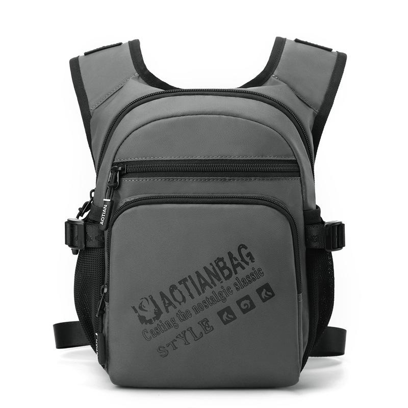 

Мужская многофункциональная уличная наплечная сумка, сумка через плечо, поясная сумка серый