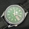 JAPAN VINTAGE SEIKO 5 AUTOMATIC REFURBISHED MENS GREEN DIAL WATCH a440574-4 Sk-a440574