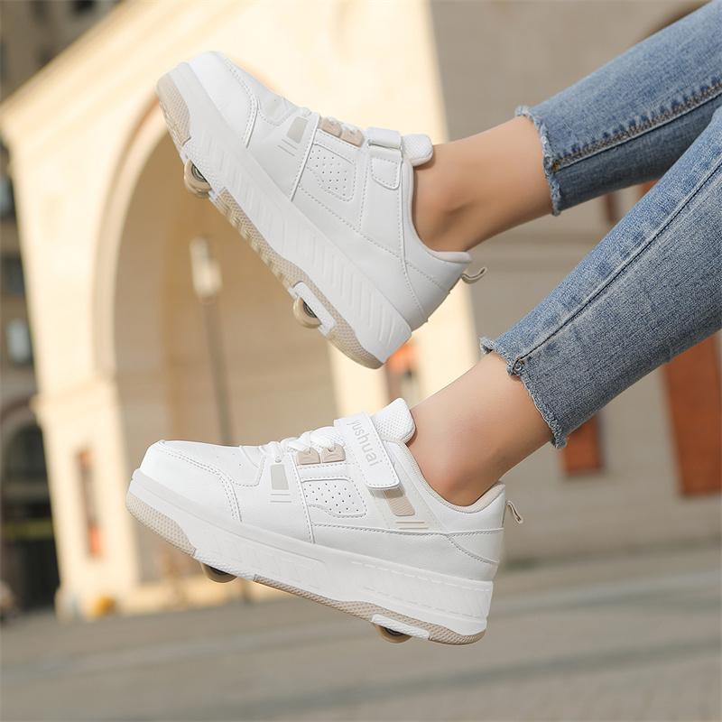 Dětské čtyřkolové sportovní boty, odnímatelné ploché boty, dětské bruslařské a kolečkové bruslení