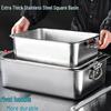 Minai Stainless Steel Deep Square Food Pan with Handles