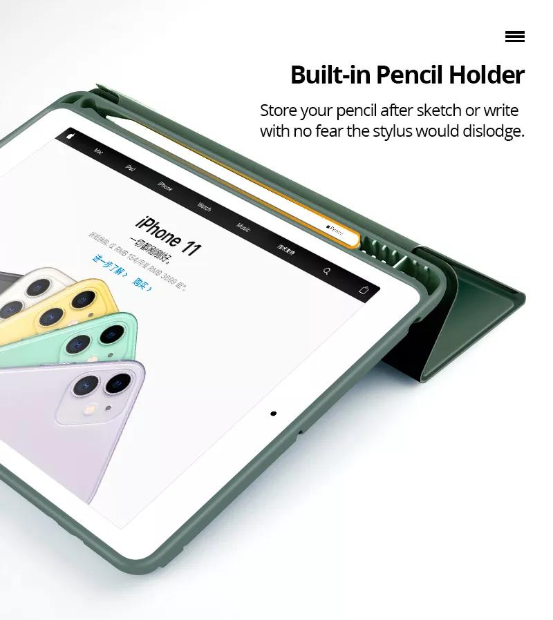 Folio Tablet Hülle für Apple iPad Pro 11 2021 Ladefunktion für Stift Automatischer Schlaf-/Aufwachmodus mit Stifthalter