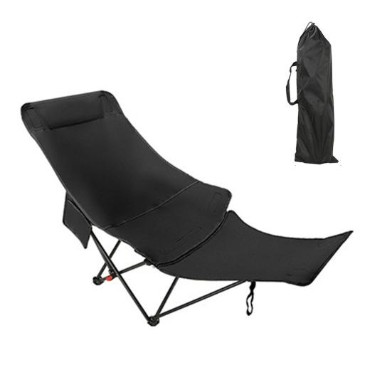 

Уличное складное кресло с боковым карманом Портативное регулируемое Сверхпрочное Кемпинг Пляж Пикник Рыбалка Складное кресло-луна чёрный