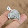 Birthday Gift For Her Natural Black Rutile Gemstone Pendant Heart 925 Silver