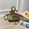 Schoolbag Cute Cartoon Mini Backpack Bag Female 1011 New Autumn and Winter Retro Cat Backpack Commuter Shoulder Messenger Bag