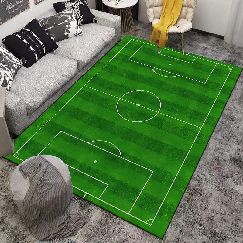 Soccer Field Carpet Design suitable as a non-slip mat for the living room or bedroom sofa