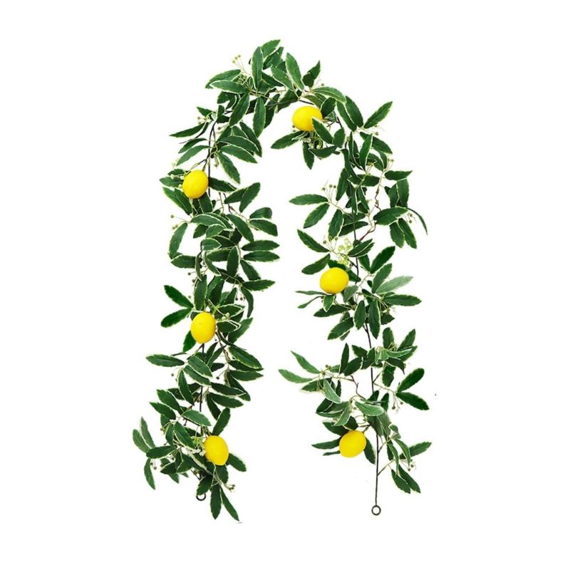 

Realistic Lemon Leaves Stem With Silk Flower User Friendly Craft Materials For Indoor Outdoors Event Arrangements