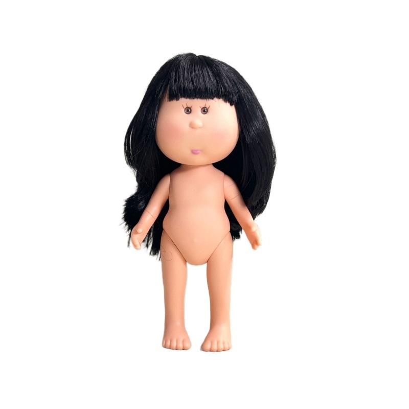 24cm Girls Toy Curly Hair Bean Eye Vinyl Doll Dress Up Dark Skin Mia Potato Dolls Movable Action Figure Body Children Gift Poseable Articulated Scale