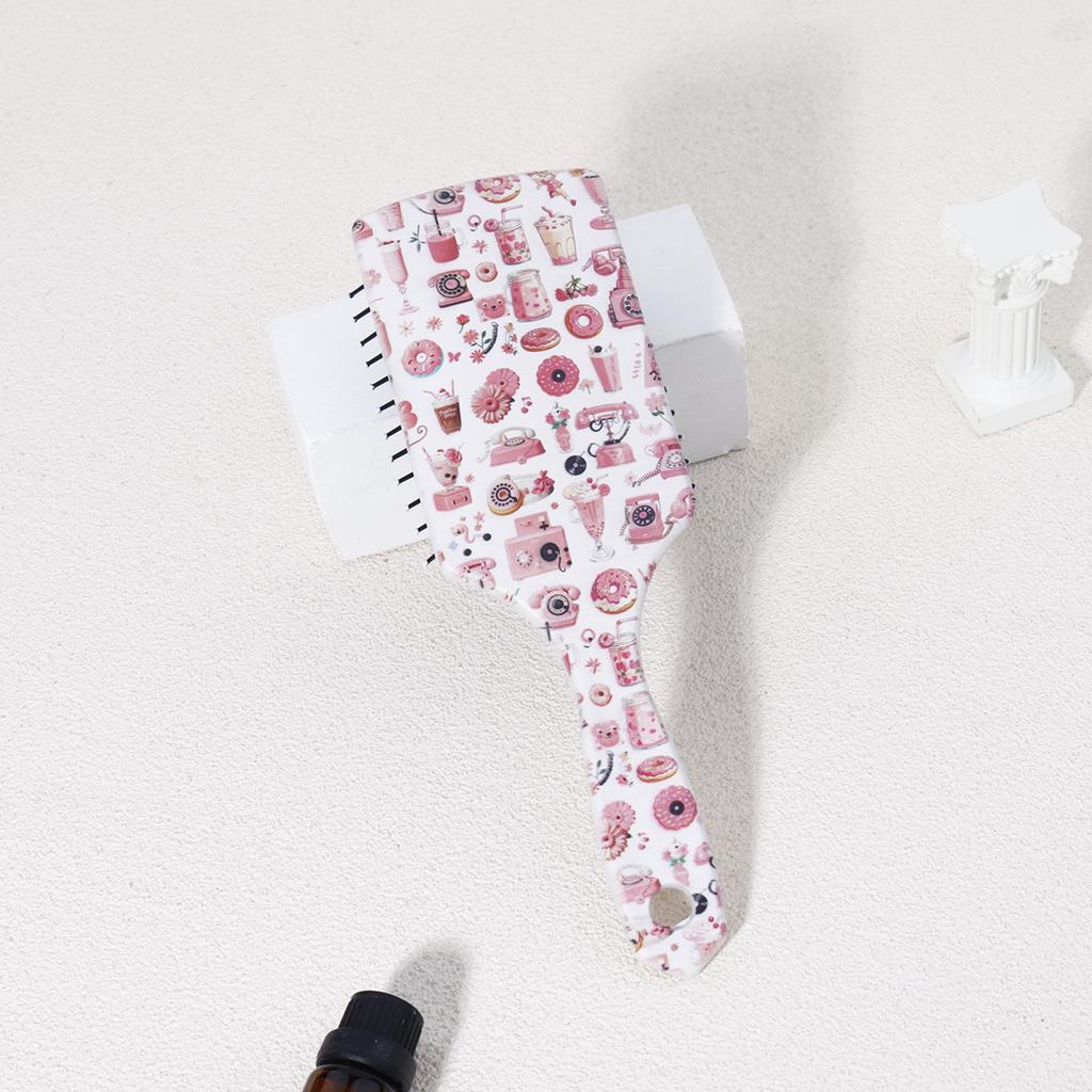 1 Piece of Fruit Beverage Snack Pattern Air Cushion Comb-anti-static,nylon Bristles,ergonomic handle,Special for Real Hair Wigs