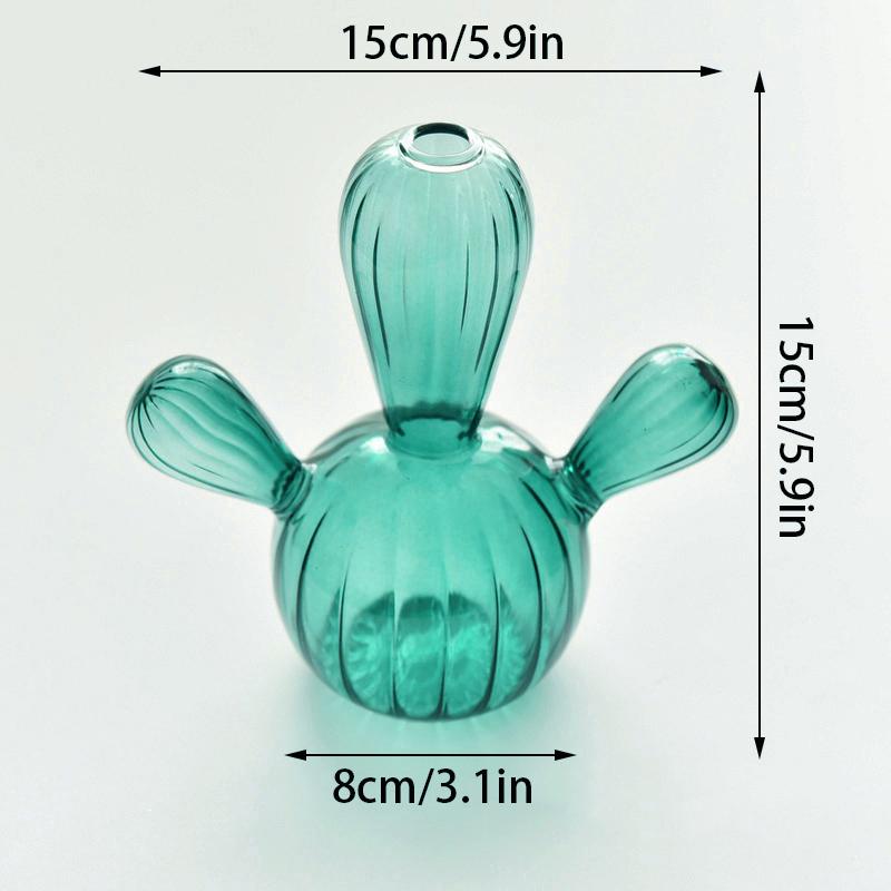 Для растений, прозрачная ваза, украшение, стеклянная ваза в форме кактуса, гидропоника, ваза для растений, креативная