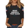 Women's Casual Fashionable Sexy Comfortable Neck Three-Quarter Sleeve Top