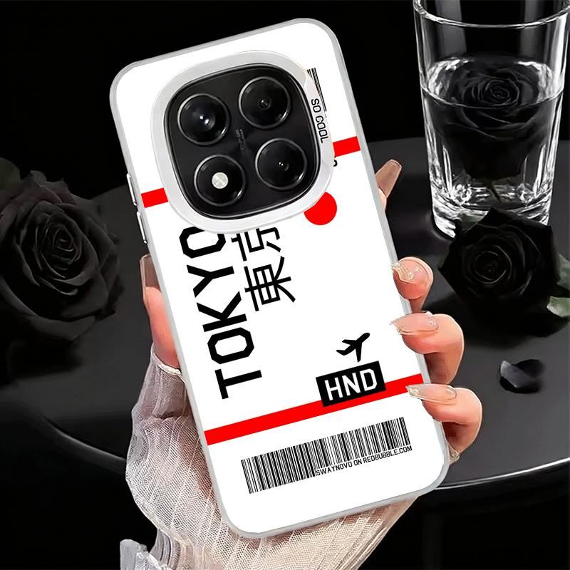

Travel Air Ticket Label Shockproof Phone Case for Xiaomi Redmi Note 15 14 13 12 Pro Plus 11 11S 11T 5G Cover Anti Fall Fundas Redmi Note 12 5G
