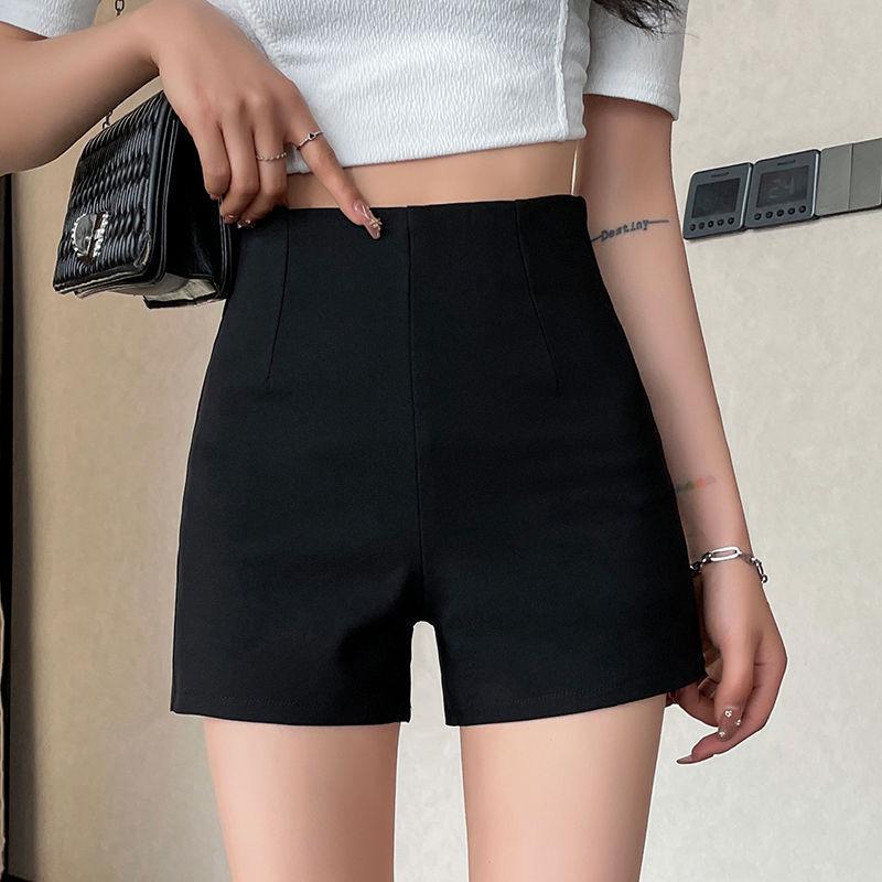 

Женские черные повседневные летние шорты 2024 года, утягивающие, эластичные M чёрный