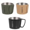 Camping Mug 350ml Reusable Travel Mug Hunting Metal Hiking Travel Camp Drinking Cup Double Wall Drinkware Insulated Tea Cup