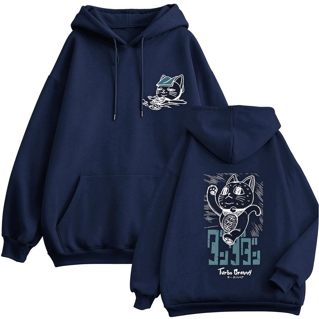Anime Dandadan Turbo Granny Cute Print Hoodie Men Women Casual Long Sleeve Fashion Sweatshirt Tops Fleece Oversized Coats Hooded
