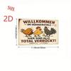 Vintage 3D Chicken Metal Poster Wall Decor 20x30cm for Cafe