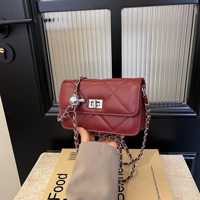 Rhombus Chain Bag Women'S Messenger Bag Casual Fashion Design Shoulder Small Square Bag