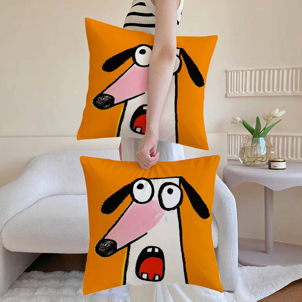 

Animals Pillow Case Anti-dustmite Pillowcase Invisible zipper silky Sofa cushion cover 12x12Inch