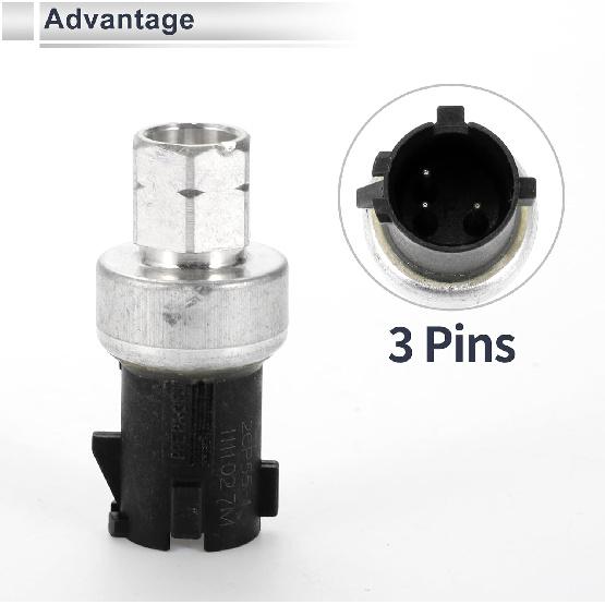 Engine A/C Pressure Switch Sensor for Jeep Grand Cherokee 2005-2011 Air Conditioning Refrigerant Pressure Transducer No.5189363AA 1 Pcs
