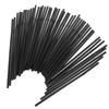 Garneck Disposable Straws, Black, 200 Straws, 21cm Long, Flexible Plastic, for Home and Commercial Use