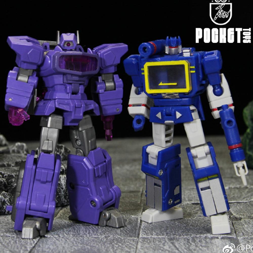 Transformation Mini Toy Pochket Toys Soundwave PT04 Shockwave PT03 Powerglide M01 Deformation Action Figure DX9