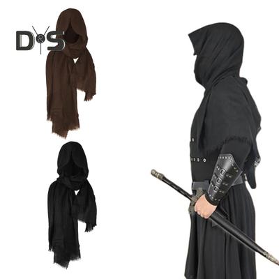 Mantello con scialle da cavaliere medievale, costume rinascimentale, mezza spalla, mantello, sciarpa, travestimento, accessorio per cosplay di Halloween