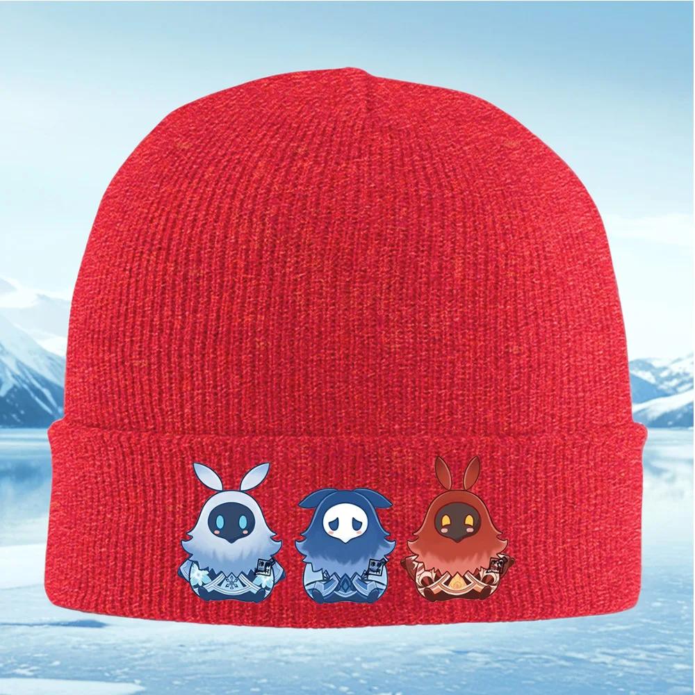 Cute cartoon character bunny ears Unisex Women Unisex Knitted Hat Beanie Pullover Cap Winter Thermal Warm Christmas Outdoor Cy