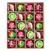 20-Pack Electroplated Plastic Christmas Balls - Mixed Color Glitter Ornaments With For Holiday Tree Decor